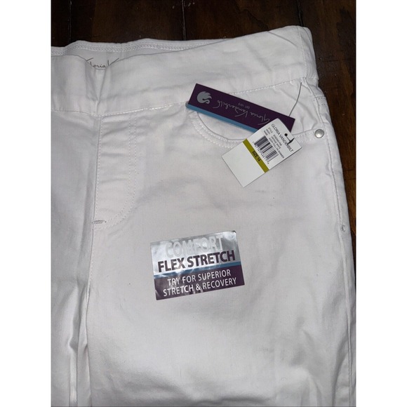 Gloria Vanderbilt All Around Slimming Avery Capri Jeans Women's 14 WHITE EUC - Picture 4 of 6